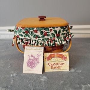 Longaberger Christmas Cranberry Basket Combo
